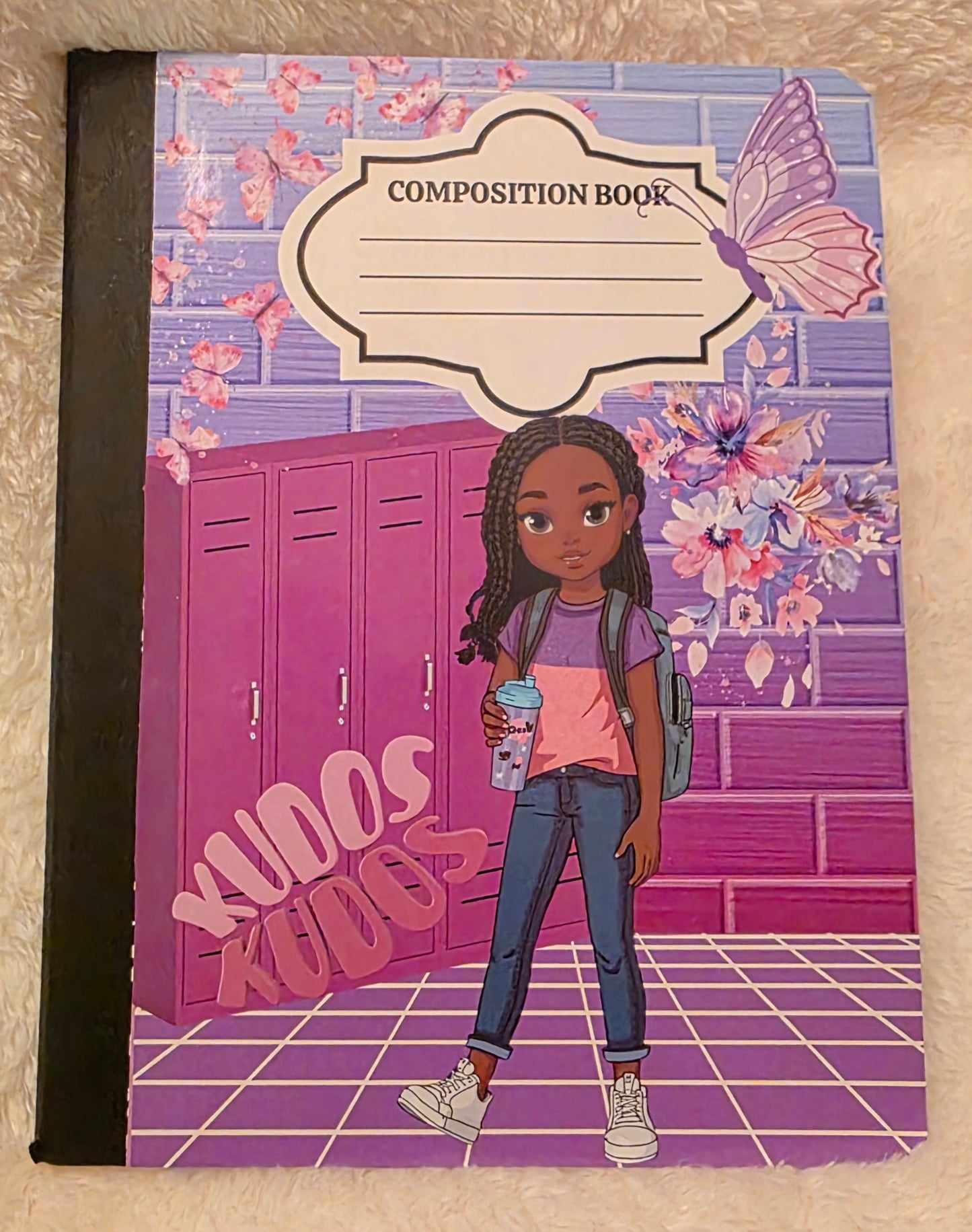 Kudos Butterfly Girl Composition Notebook