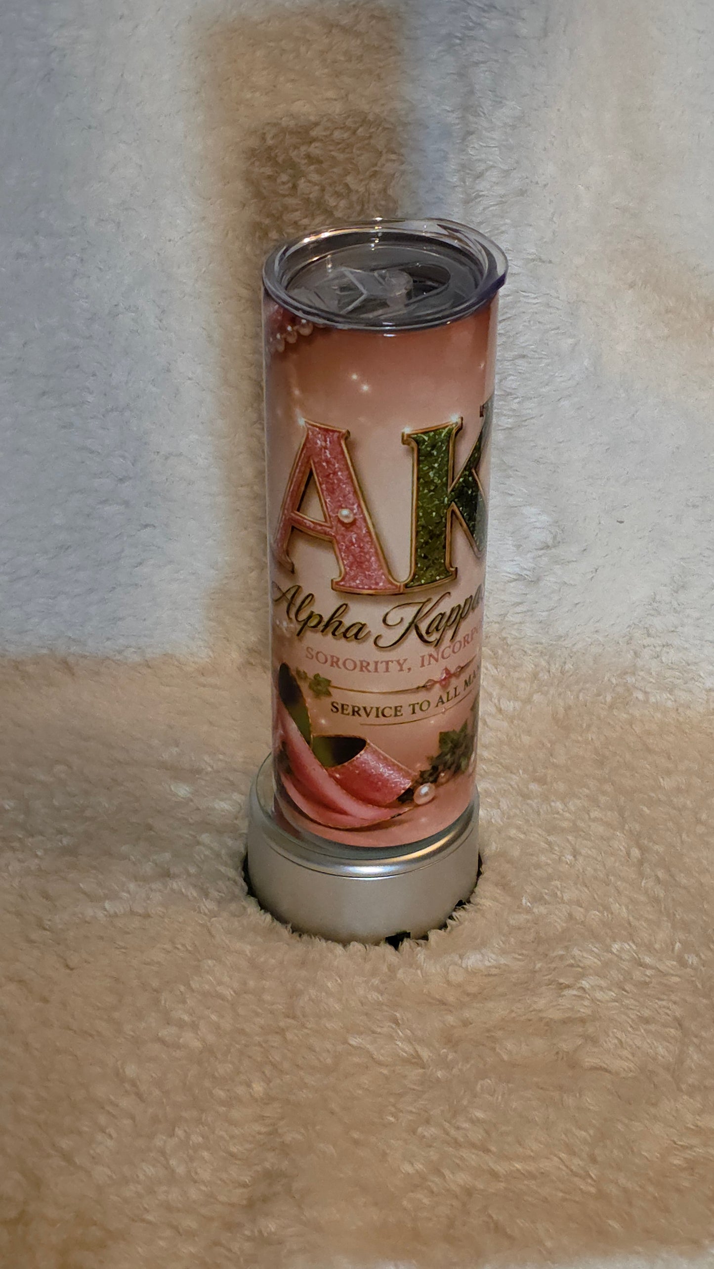 Luxury Pink & Green Skinny Tumbler