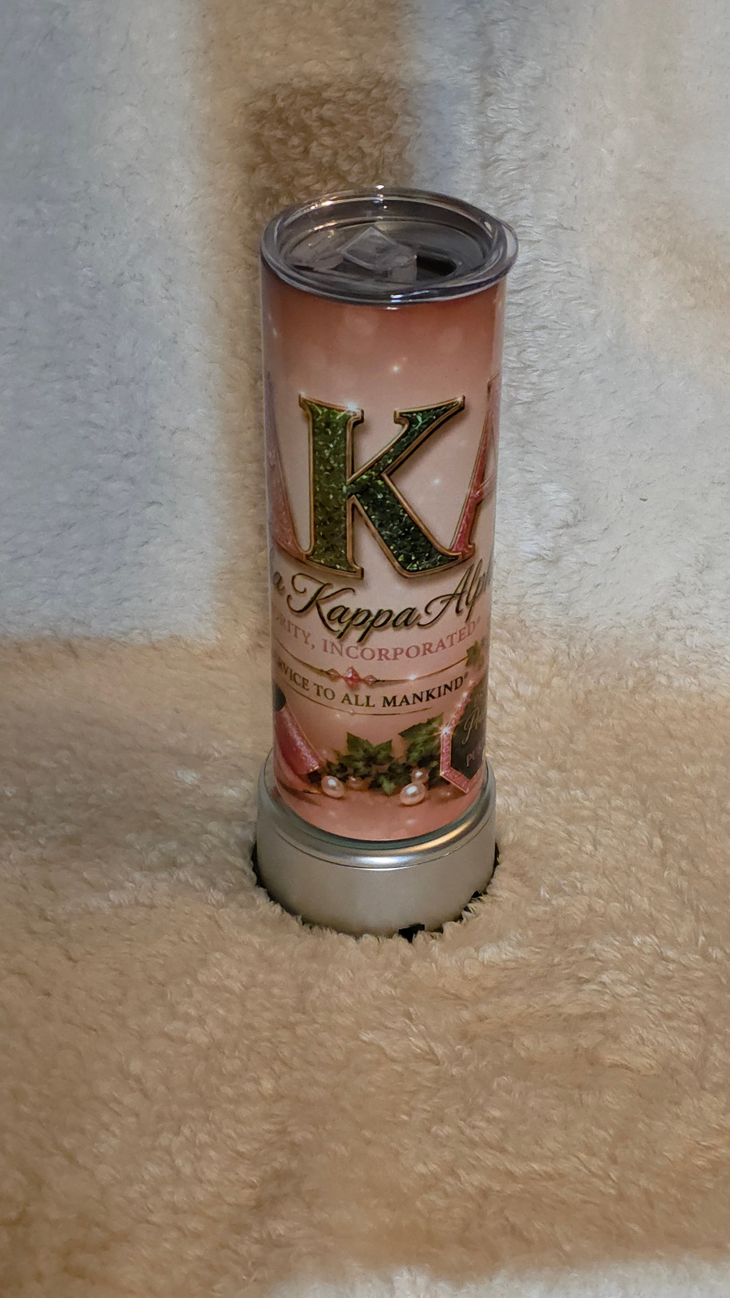 Luxury Pink & Green Skinny Tumbler