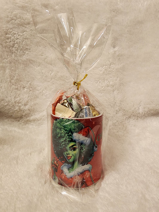 Lady Grinch Holiday Mug - Filled