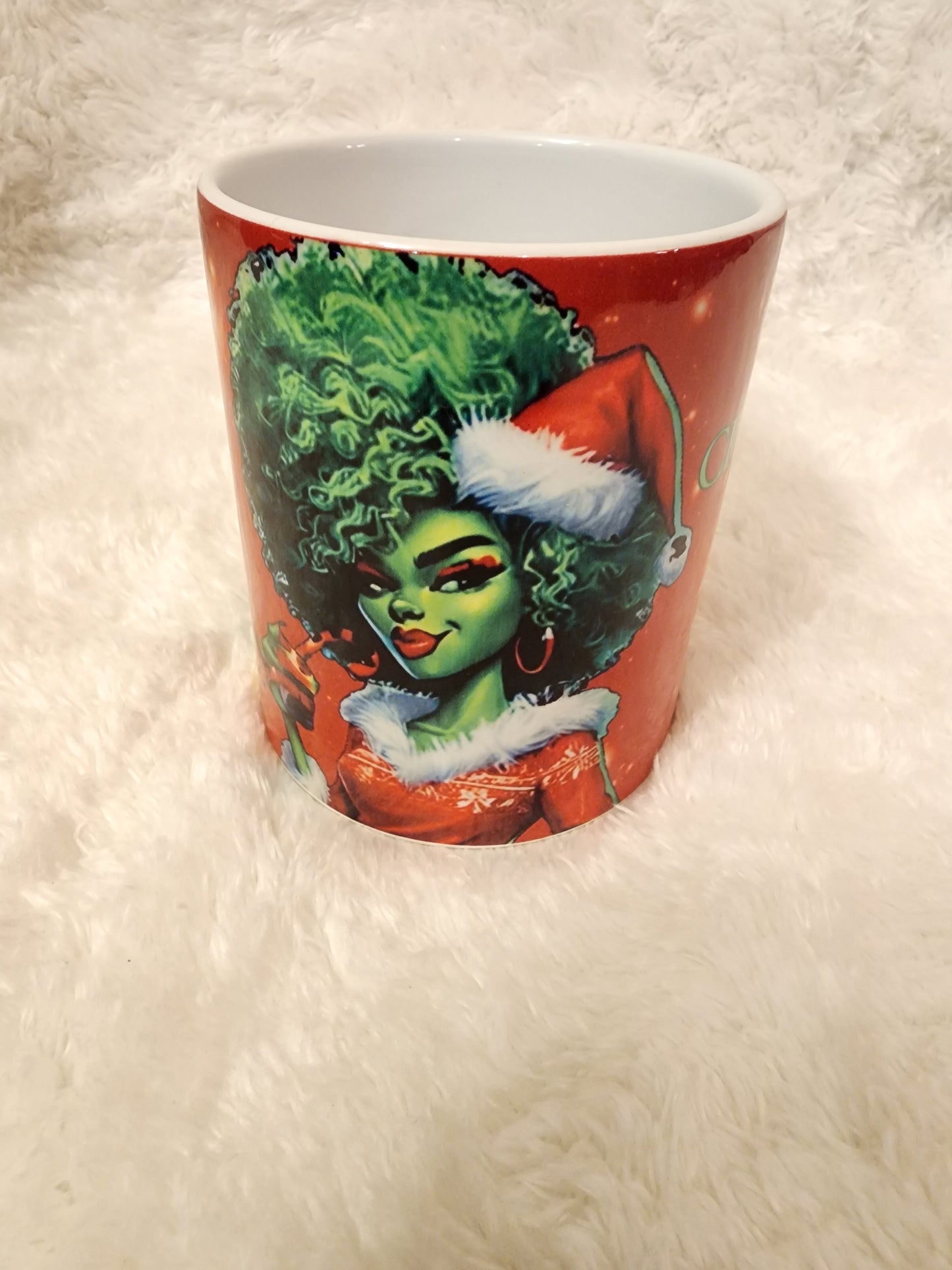Lady Grinch Holiday Mug - Unfilled